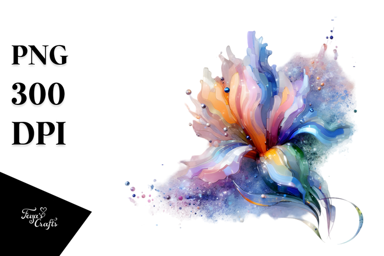 Vibrant Pastel Shiny Iris PNG