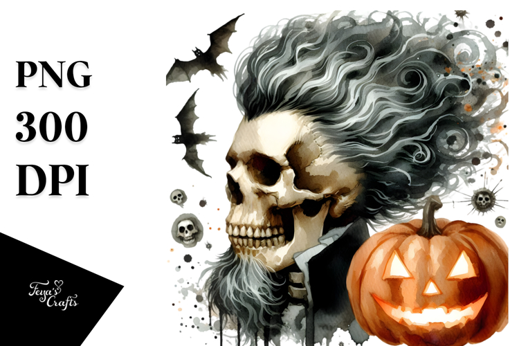 Tom Skull with Hair, Transparent PNG