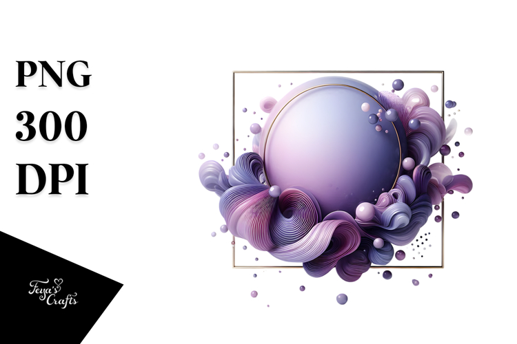 Glossy Violet Frame PNG
