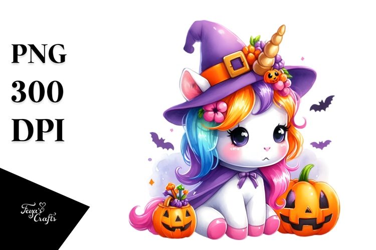Cute Halloween Dressed Unicorn