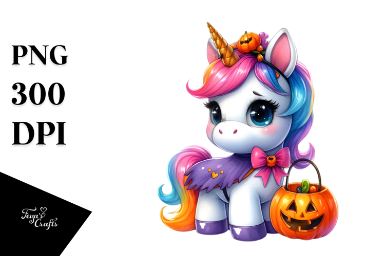 Cute Halloween Dressed Unicorn