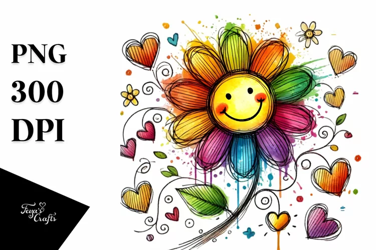 Scribbled Flower PNG