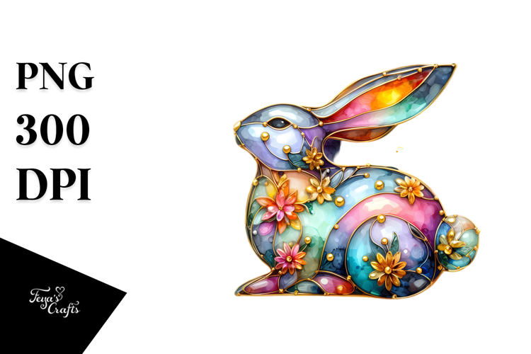 Colorful Bunny Made of