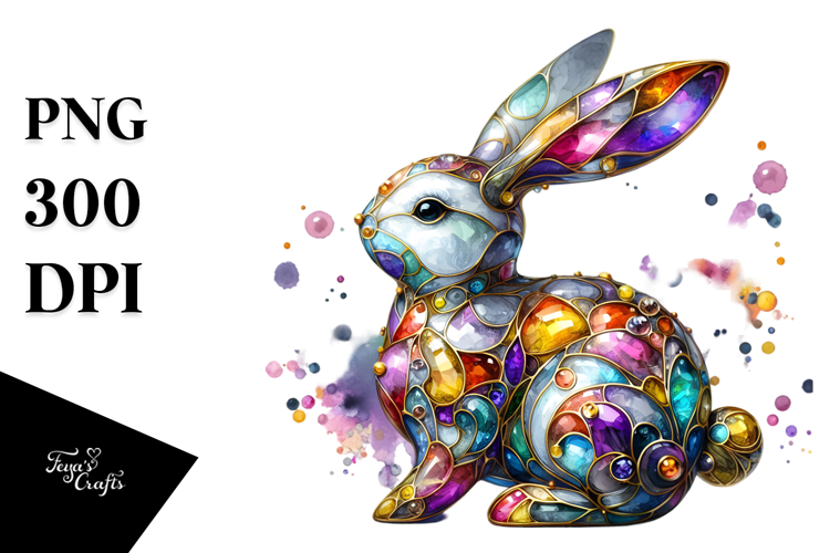 Colorful Bunny Made of
