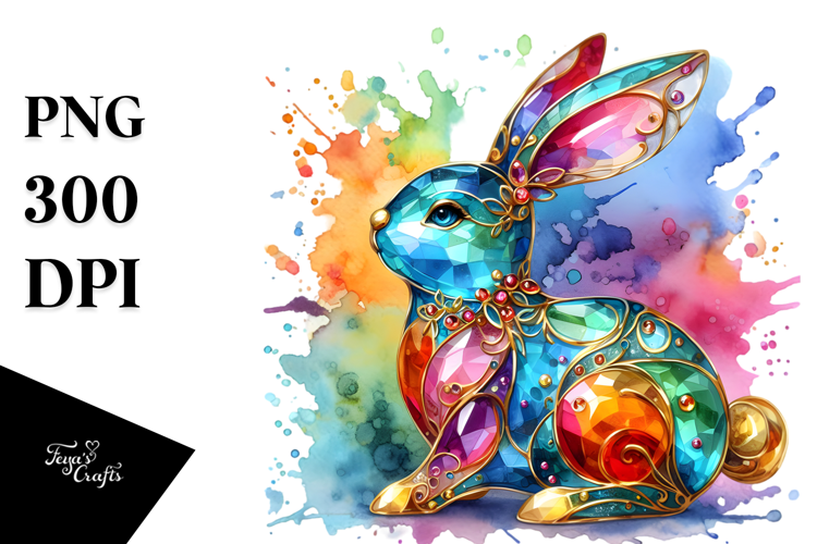 Colorful Bunny Made of