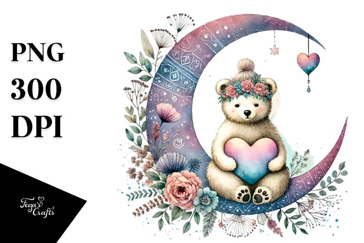 Cute Moon Clipart Image 5