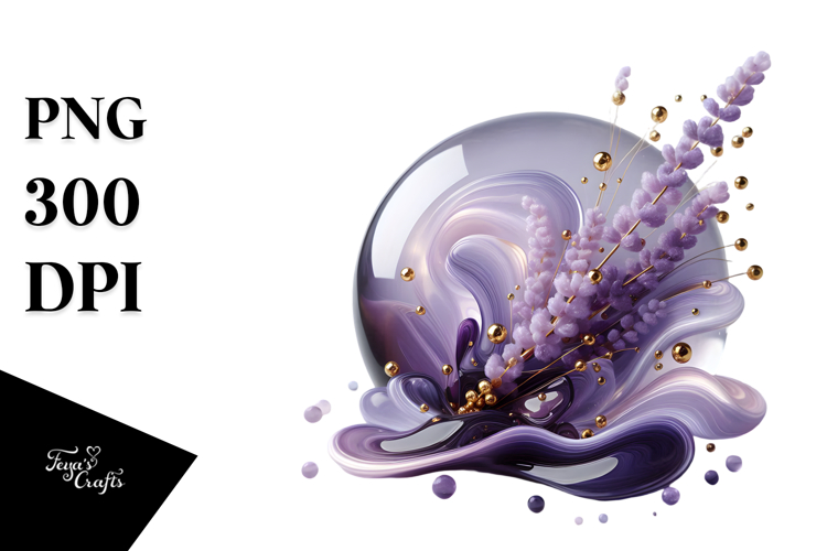 Glossy Lavender Made of PNG