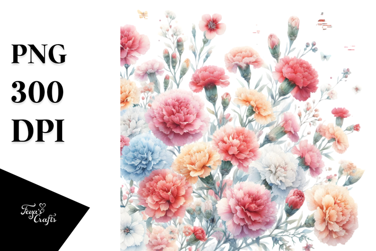 Colorful Bottle with Small Carnation | Clipart