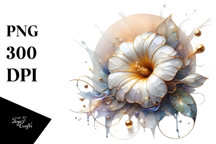 Abstract Glossy Morning Glory PNG