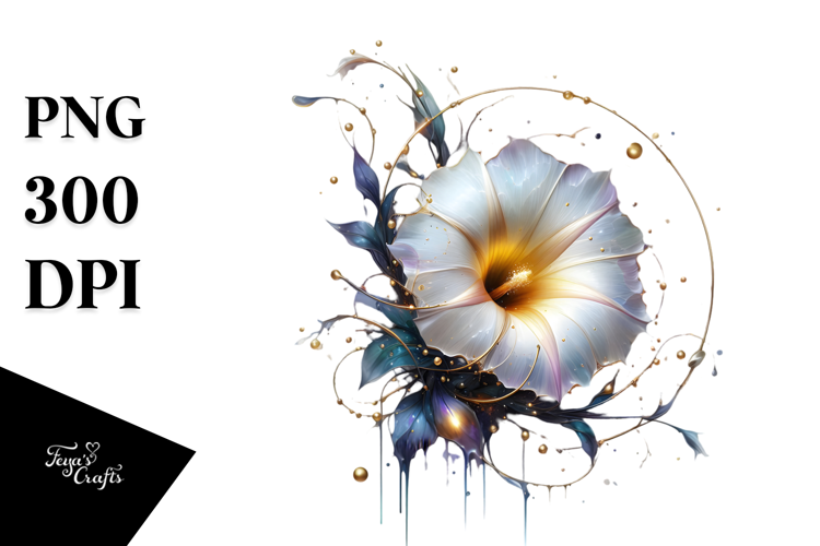 Abstract Glossy Morning Glory PNG