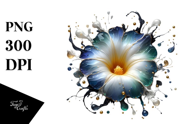 Abstract Glossy Morning Glory PNG