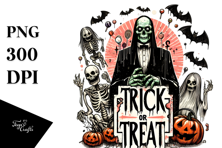 A Simple Trick or Treat Undead PNG