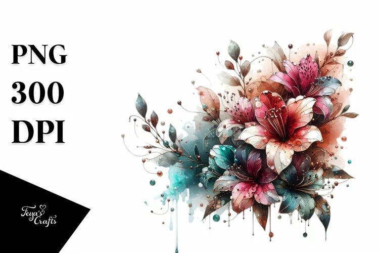 Abstract Glossy Azalea | Like Material | Sublimation |