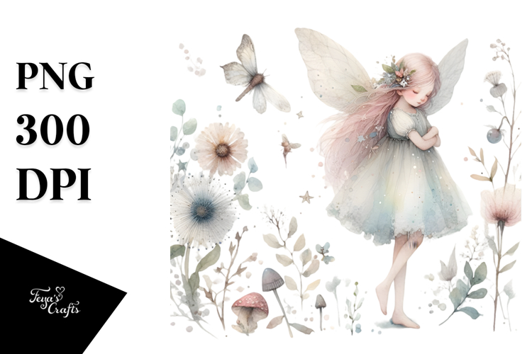 Washed Whimsicall Fairy PNG