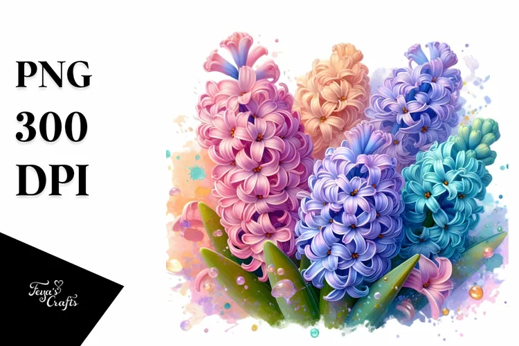 Detailed Vibrant Hyacinth PNG made of Transparent