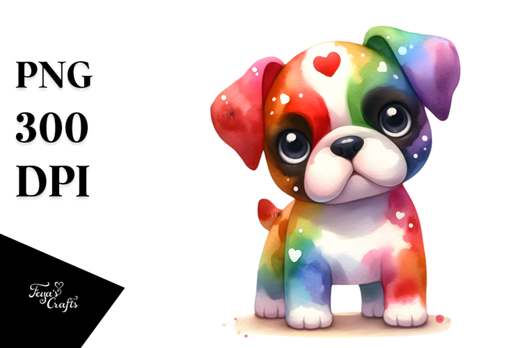 Watercolor Cute Colorful Boxer , 20 oz Tumbler