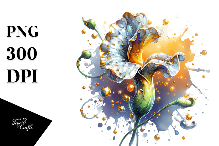 Abstract Glossy Sweet Pea Like Material