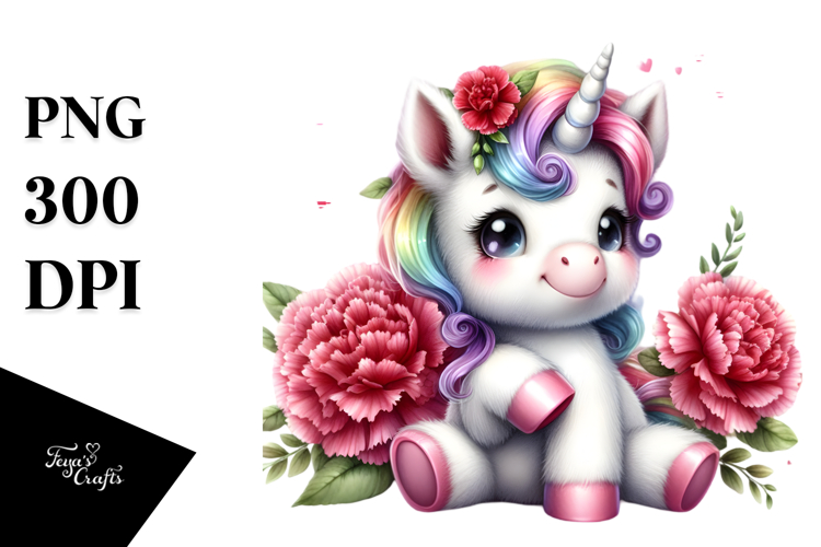Pastel Baby Unicorn | Unique Clipart