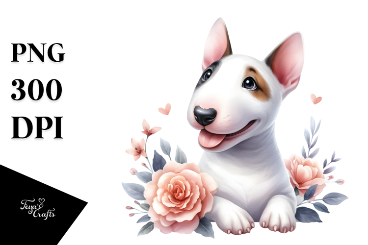 Cute Bull Terrier PNG