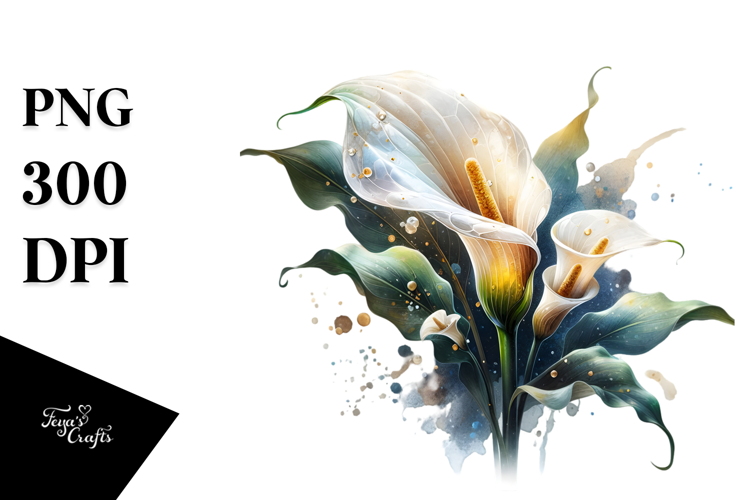 Calla Lily with Golden Insertions