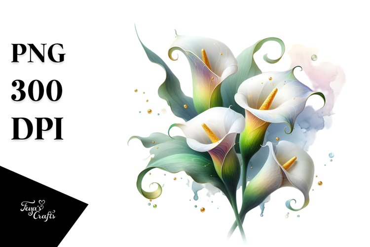 Calla Lily with Golden Insertions