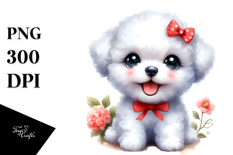Happy Baby Bichon Frise, PNG