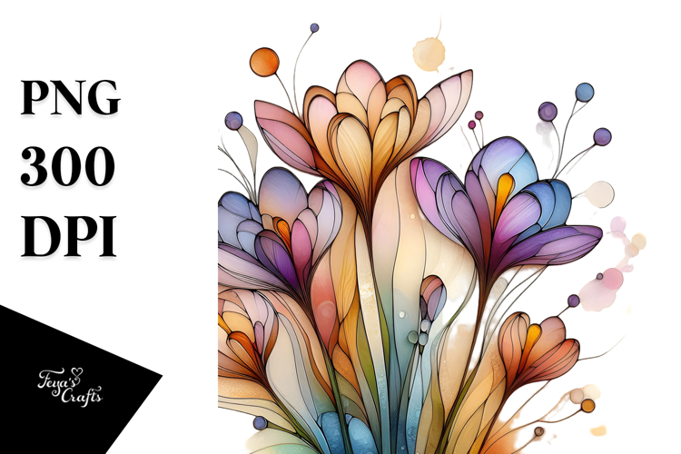Pastel Watercolor Flower Png Image 19