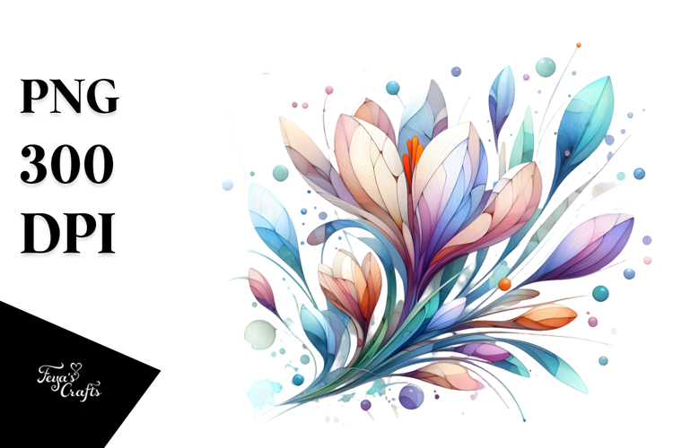 Pastel Watercolor Flower Png Image 18