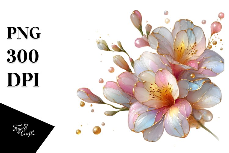Abstract Glossy Crocus example image 1