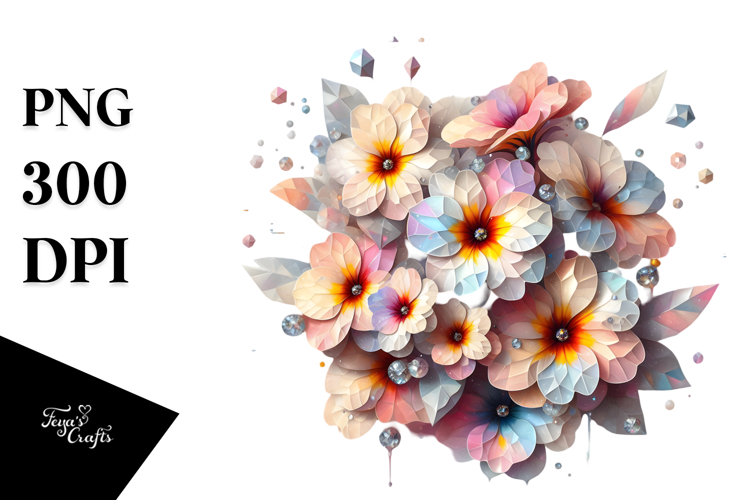 Colorful Glossy Diamond Primrose PNG