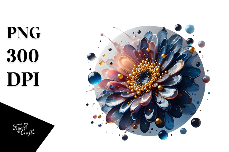 Abstract Gerbera Splash PNG