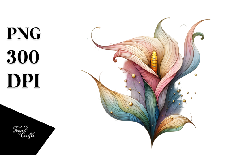 Wooden Stained Calla Lily
