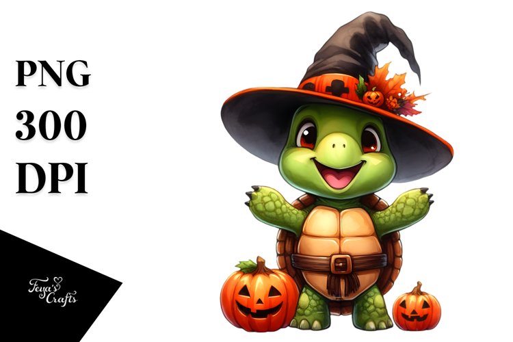 Funny Turtle Halloween Suit | Sublimation | Clipart example image 1