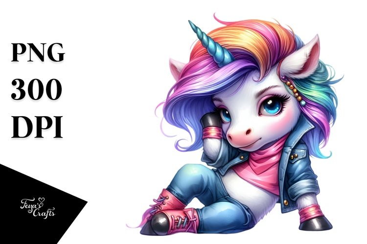 Funny Baby Unicorn Posing