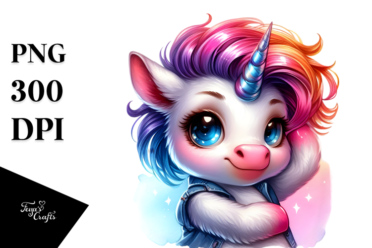 Funny Baby Unicorn Posing