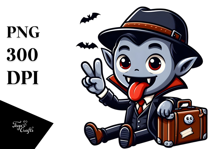 Cute Cartoon Vampire PNG