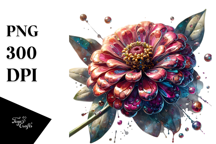 Glossy Zinnia PNG