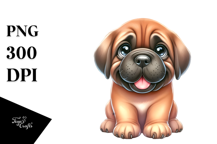 Cute Mastiff PNG