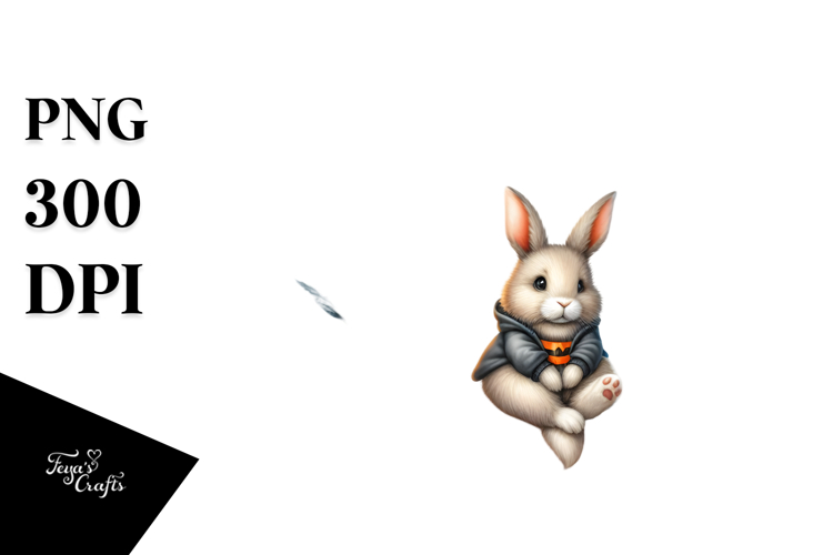 Spooky Halloween Bunny PNG