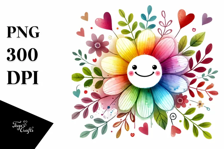 Smiling Flower PNG