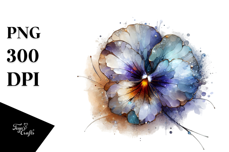 Abstract -like Pansy White Background