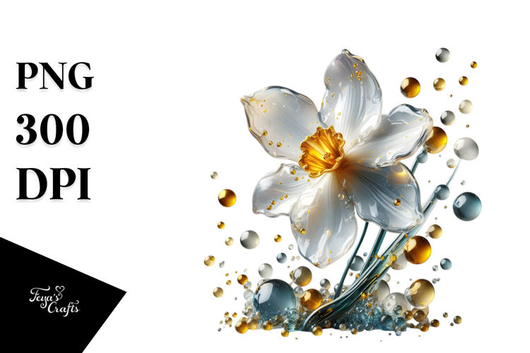 Abstract Narcissus Splash PNG