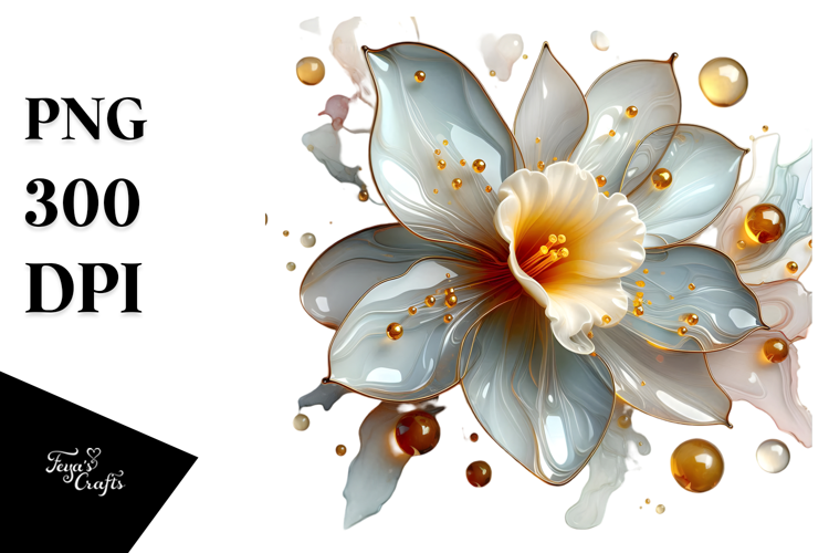 Abstract Narcissus Splash PNG