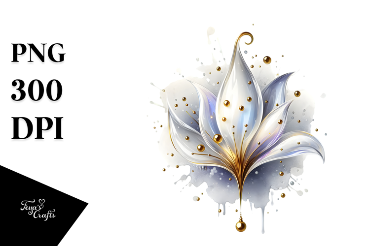 Abstract Snowdrop Splash PNG