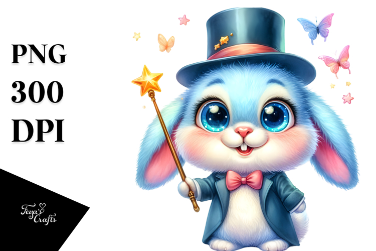 Goofy Baby Rabbit with Book PNG