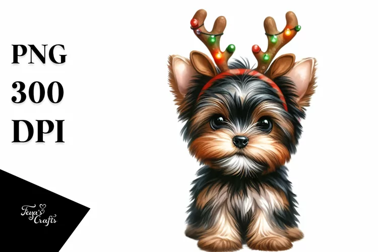 Watercolor Yorkshire Terrier PNG