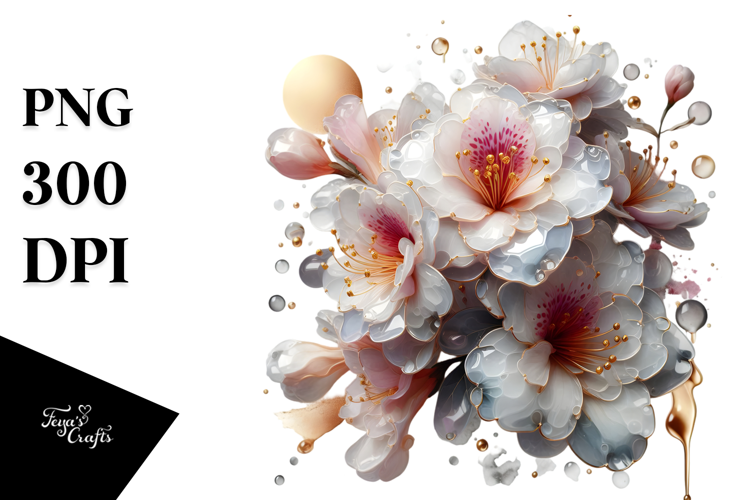 Abstract Glossy Rhododendron PNG
