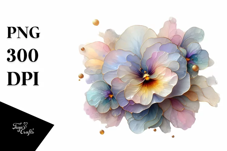 Abstract Glossy Pansy