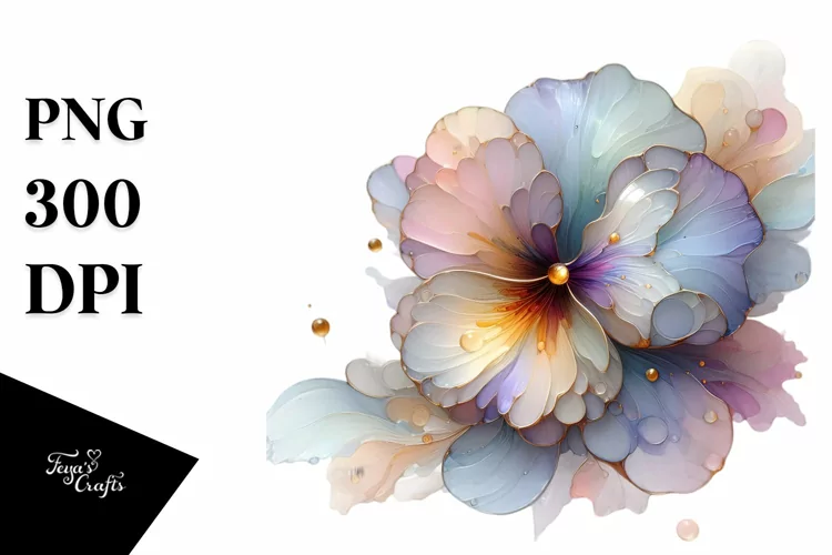 Abstract Glossy Pansy