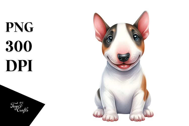 Cute Bull Terrier PNG